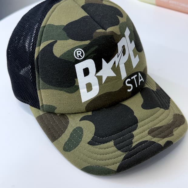 베이프(BAPE) 1ST 카모 베이프 스타 메쉬 캡