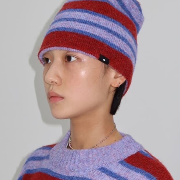 PLZPROJECT 플리즈프로젝트 스트라이프 비니