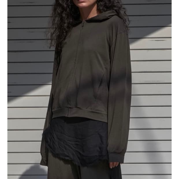머듈 후드집업 올리브 4사이즈