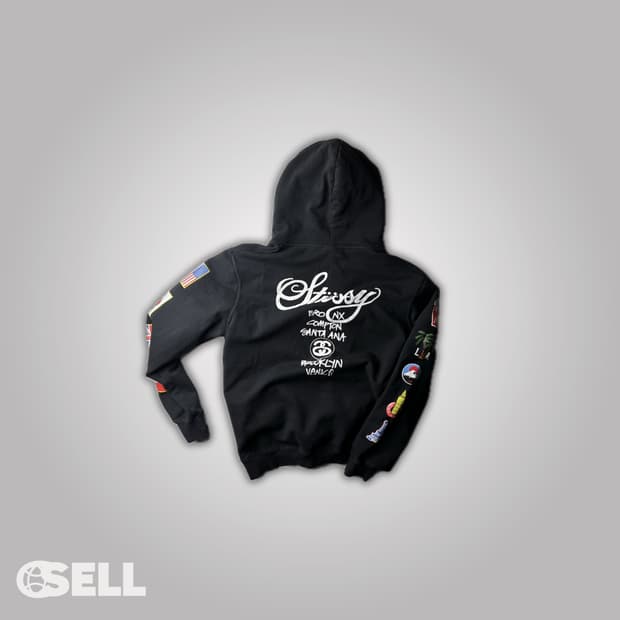 스투시 월드투어 사이드리인 후드티