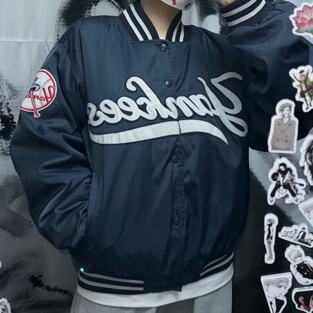 마제스틱 뉴욕 양키스 바시티 자켓