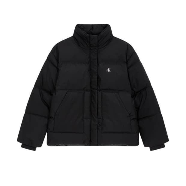 캘빈 클라인 진스 숏렝스 스탠드 카라 푸퍼 다운 재킷 패딩