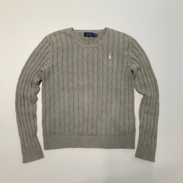 폴로 꽈배기 니트