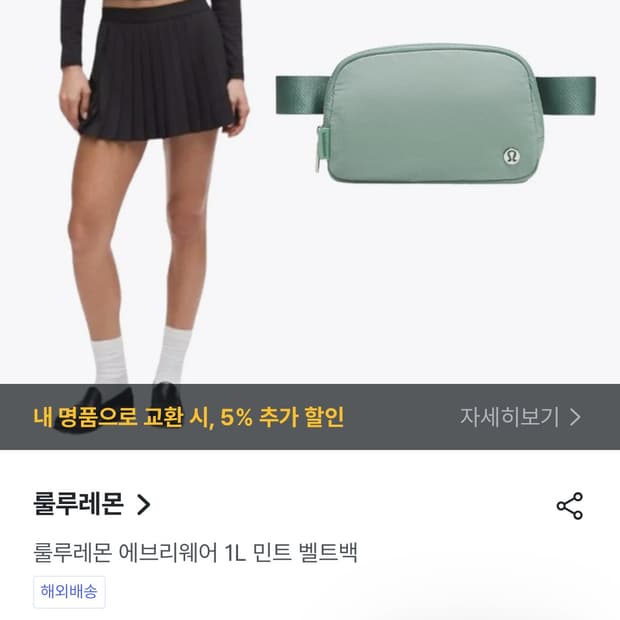 룰루레몬(lululemon) 에브리웨어 벨트백(1L/민트)