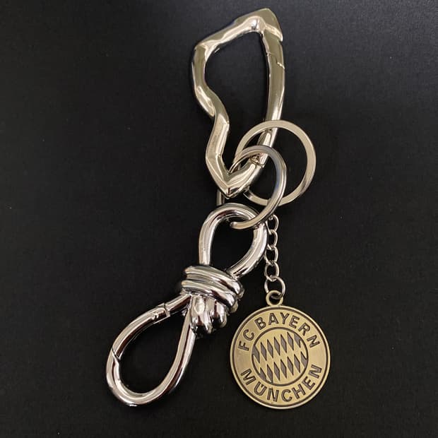 크롬 실버 키링