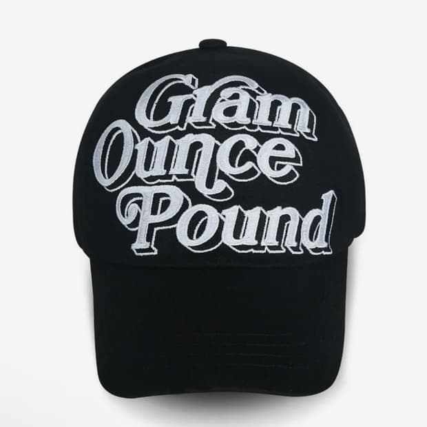 그램 아운스 파운드 블랙 볼캡 모자