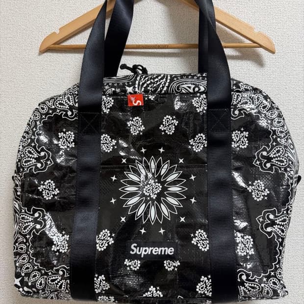  21SS 슈프림 반다나 타프 스몰 더플백 블랙