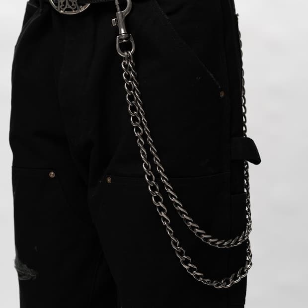 카미야 Kamiya 더블 월렛 체인 실버