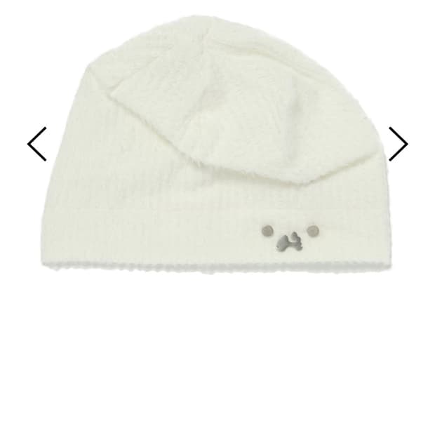 허그유어스킨 Furry tucked beanie (Ivory)
