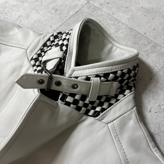 Barassi 화이트 양가죽 자켓 M