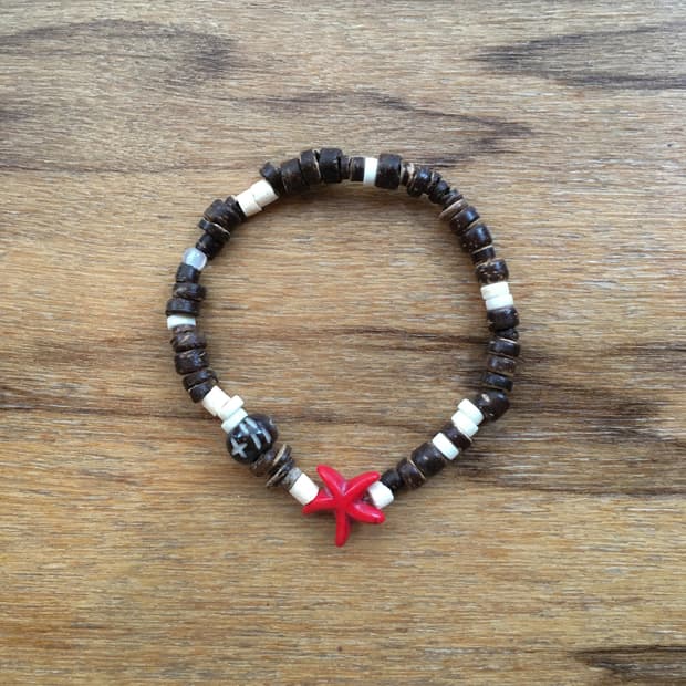 wood starfish bracelet