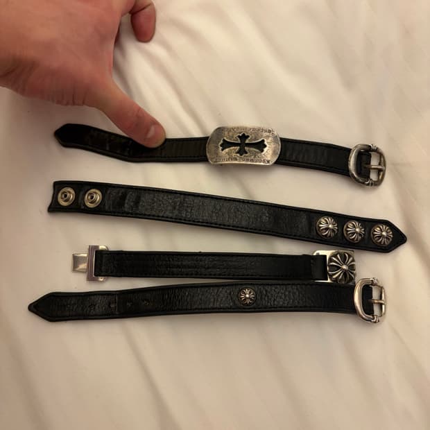 크롬하츠 건슬링어 레더팔찌