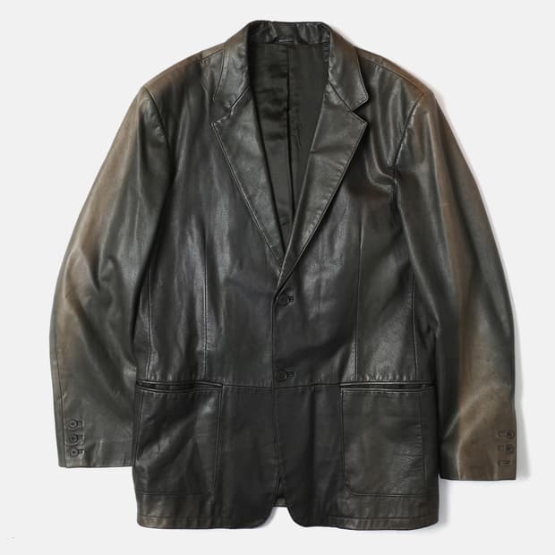 2000's DKNY Faded Goat Leather Jacket