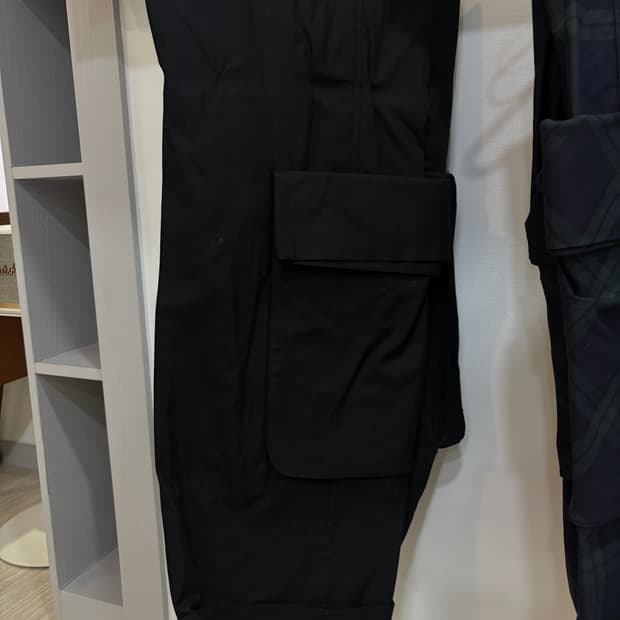 오픈와이와이 롤업 웨이스트 카고팬츠 블랙