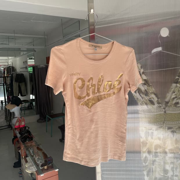 끌로에 로고 프린팅 반팔티셔츠 