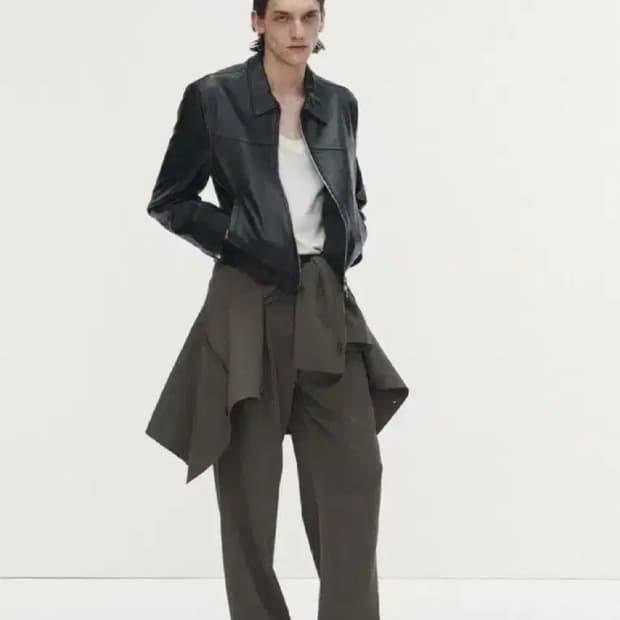 토니웩 25ss 웨스턴 레더 크롭 자켓 xl