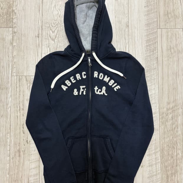 아베크롬비 딱붙핏 후드집업 네이비 m