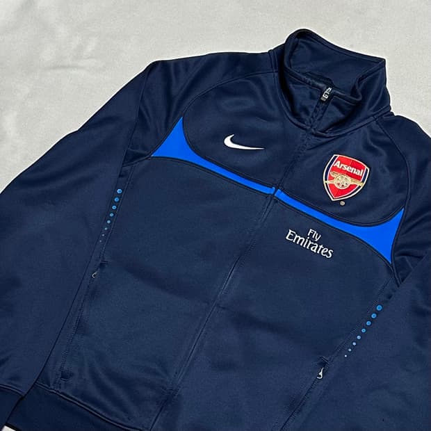 S 나이키 아스날 베색 네이비 트랙탑 져지 