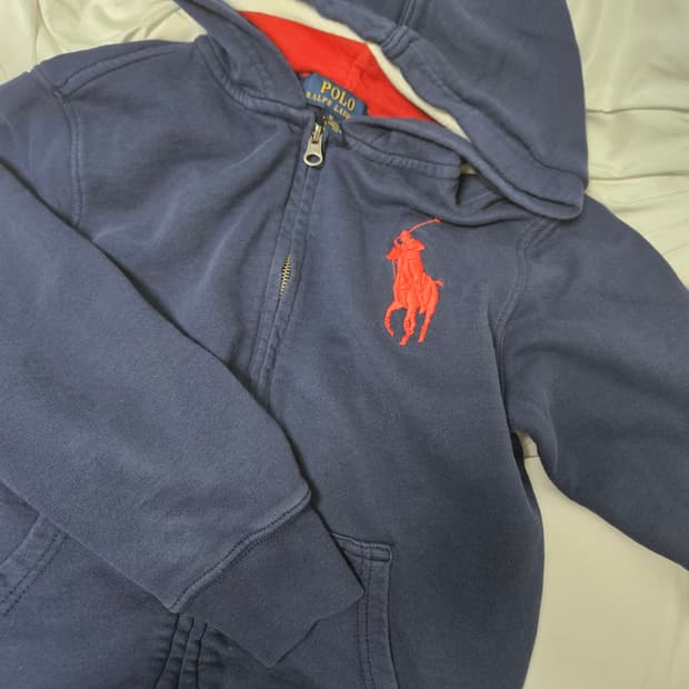 폴로 랄프로렌 빅포니 후드집업 네이비 M