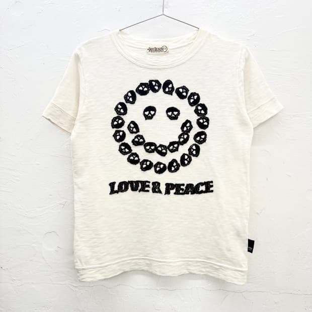 dot denim 러브앤피스 아플리케 티셔츠