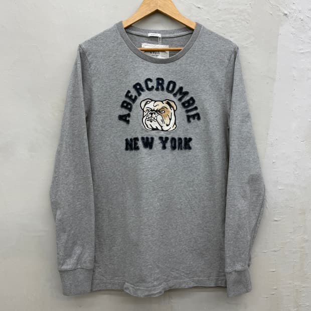 Abercrombie&FItch 불독 그래픽 롱 슬리브 티셔츠