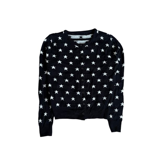 Vintage star 별 도트 가디건