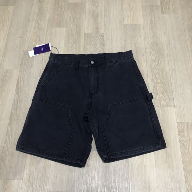 (34) 새상품 아웃스탠딩 캔버스 카펜터 더블니 쇼츠 반바지 차콜