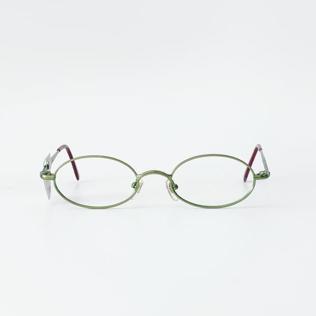 Close-up 그린 오벌 메탈 데드스탁 빈티지안경