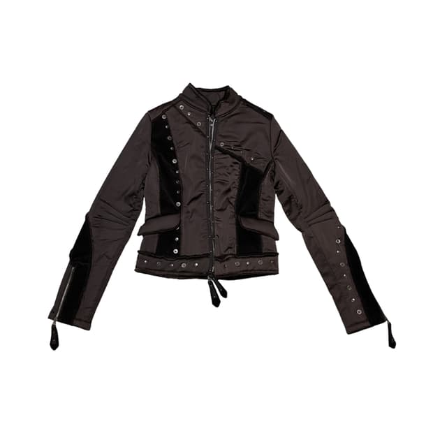 오즈크로스 투웨이 지퍼 벨벳 고스 자켓