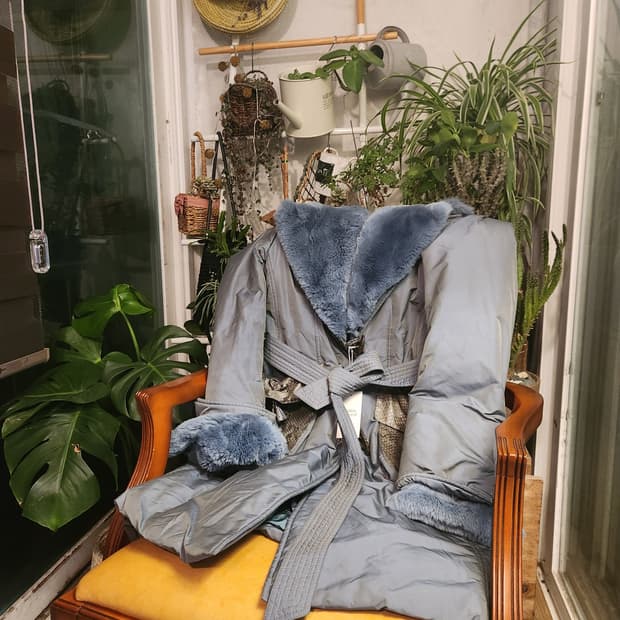 이태리원단FILLTHERM 손정환 토끼털퍼 패딩코트