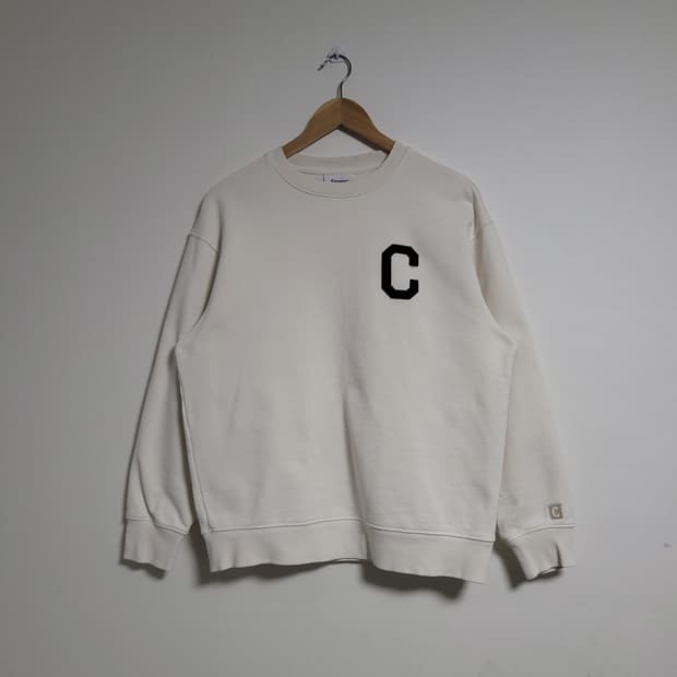 (M) COVERNAT 커버낫 C 로고 아이보리 맨투맨