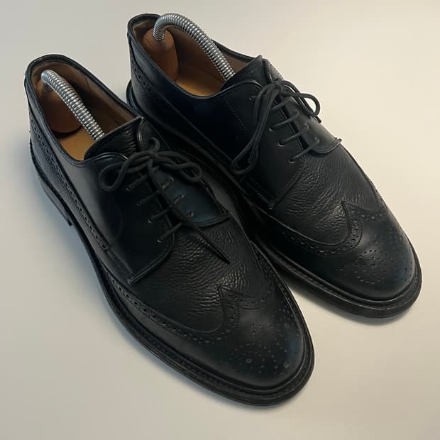 Barker England 남성 윙팁 구두 블랙 265