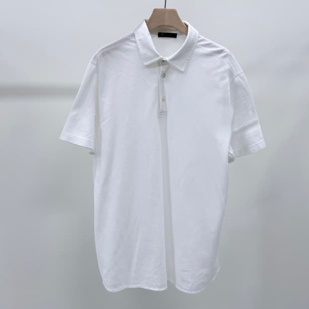 [S+급/2XL] 로로피아나 피에트로 폴로 반팔 카라티 화이트