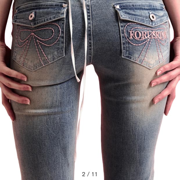 포어링 forusring RIBBON STITCH BOOTCUT JEAN