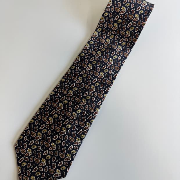 빈티지 실크 넥타이 8.8cm