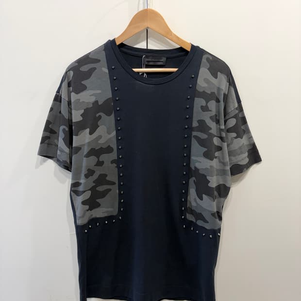 디젤 블랙 골드 카모플라주 반팔 티셔츠