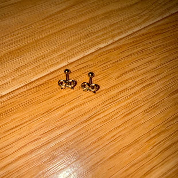 14K 리본 귀걸이