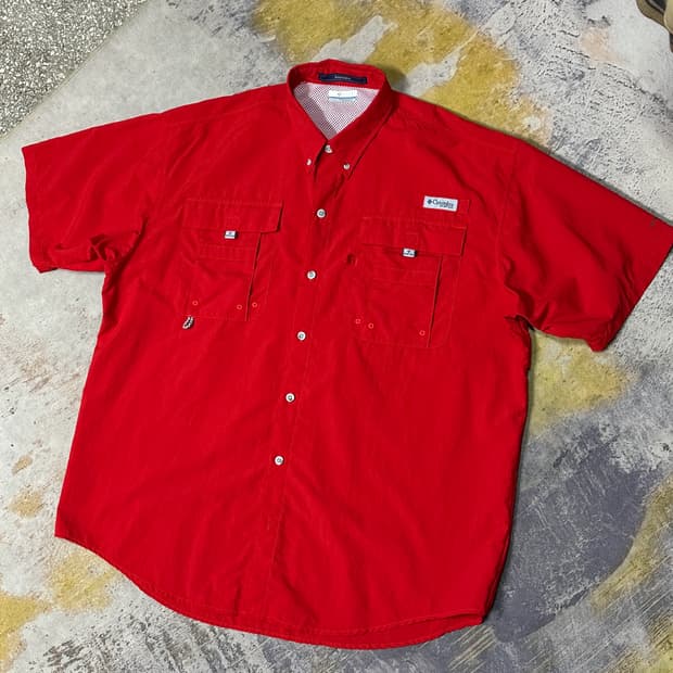 콜롬비아 pfg 나일론 반팔셔츠 100