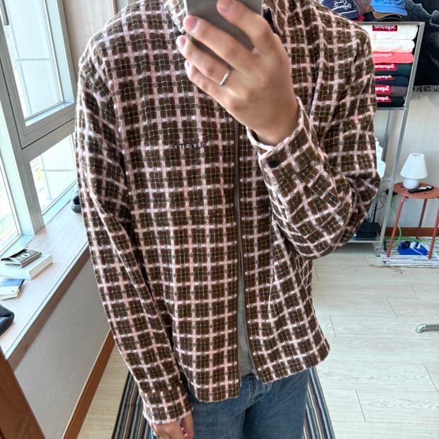 슈프림 메탈릭 플레이드 자켓