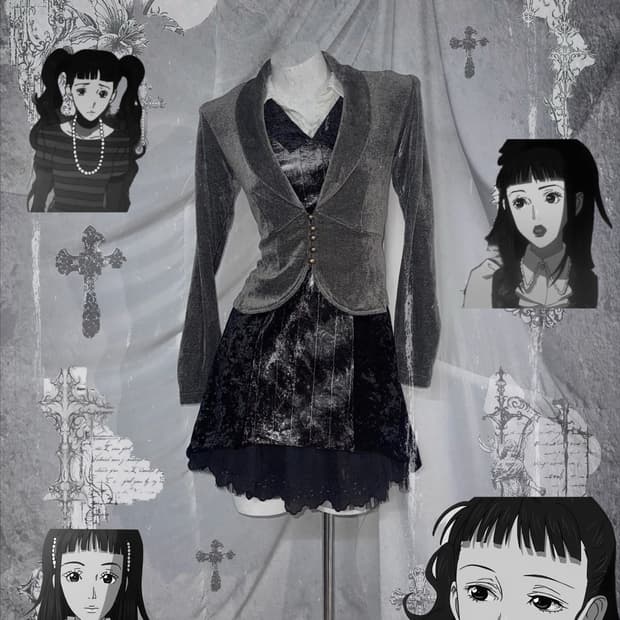 유카리깔 고스 고딕 오리엔탈 프레피 코디세트 