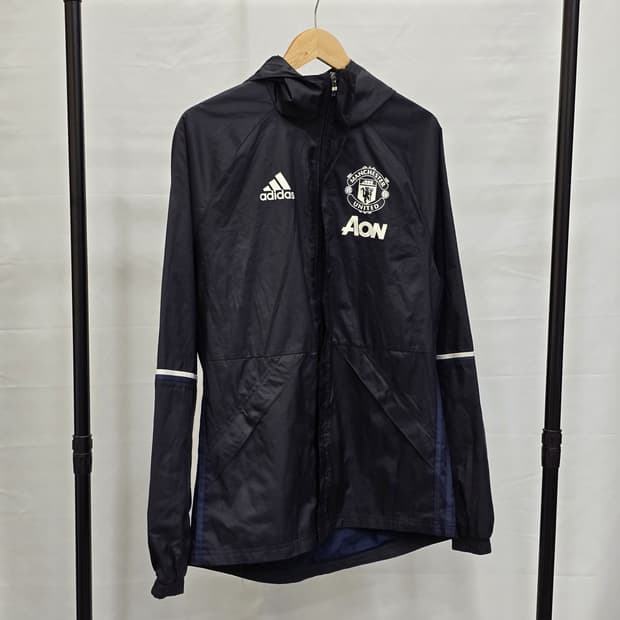 2016시즌 MUFC 트레이닝 바람막이 아디다스 3선 후드 집업 100