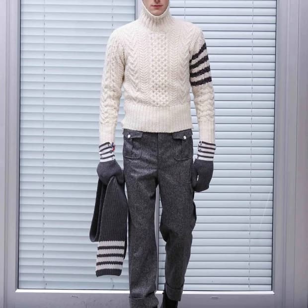 톰브라운 2009 런웨이 아카이브 카고 포켓 울 트라우져 슬랙스