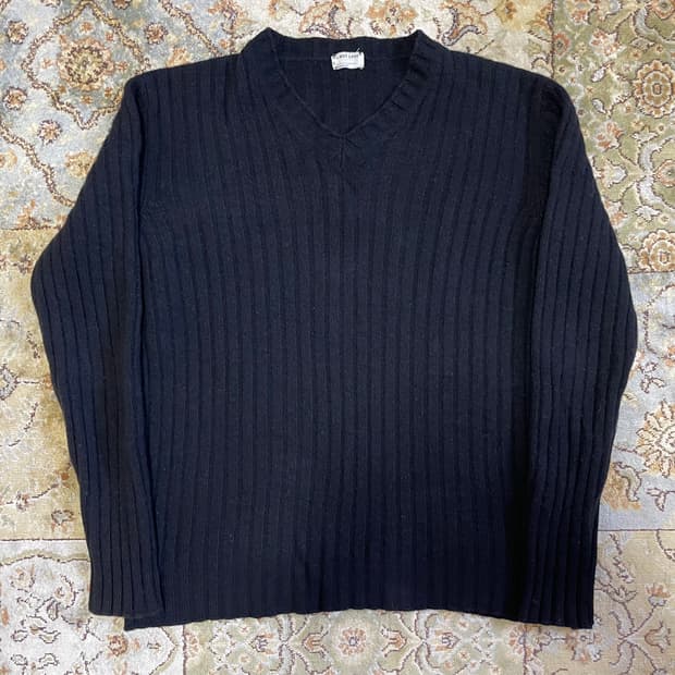 헬무트랭 1997 아카이브 밀리터리 립 스웨터