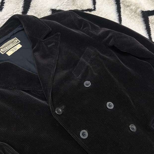 [M]POLO 진스 컴퍼니 코듀로이 더블 자켓/짙은브라운