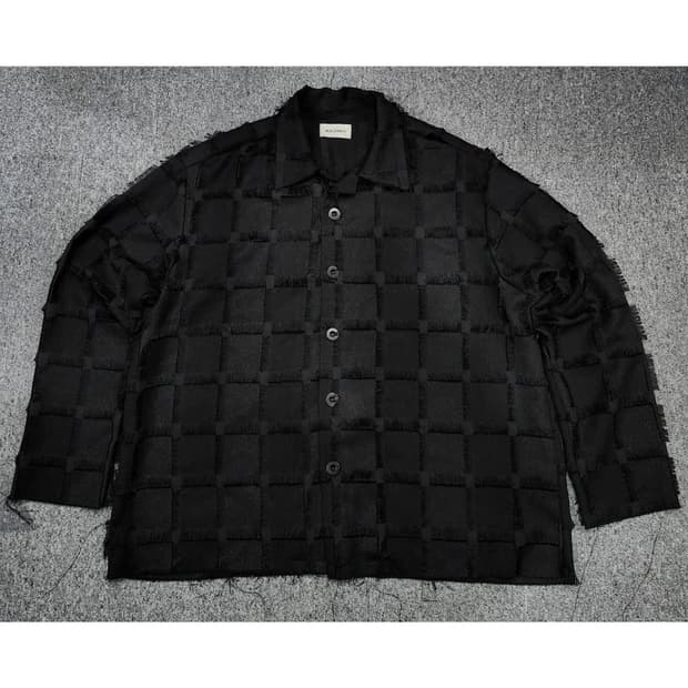 빈티지 유니크 스퀘어 프런지 셔츠 자켓