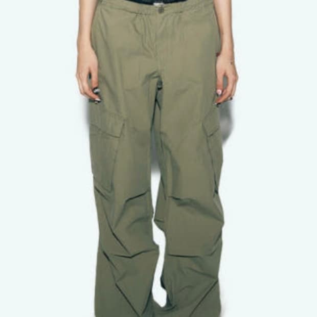 [F] 에즈이프 칼리 asif calie  카고 팬츠 카키