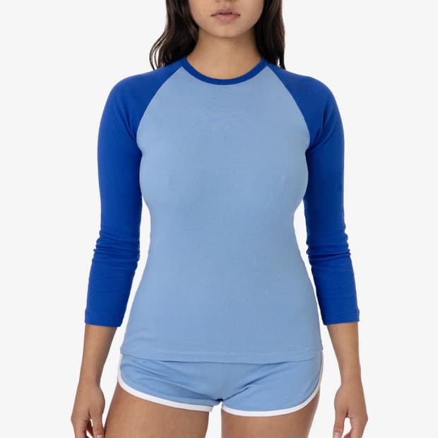 los angeles apparel baby rib raglan m
