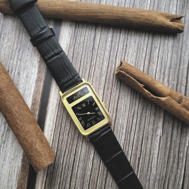 [희귀피스]정품 에르메스 깔레쉬 골드 남여공용 시계