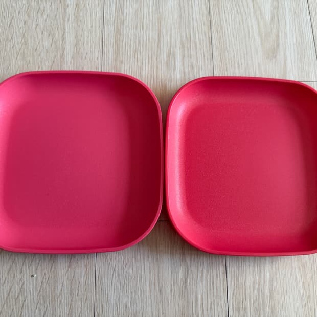 타파웨어 사각 접시 런천 플레이트 2p