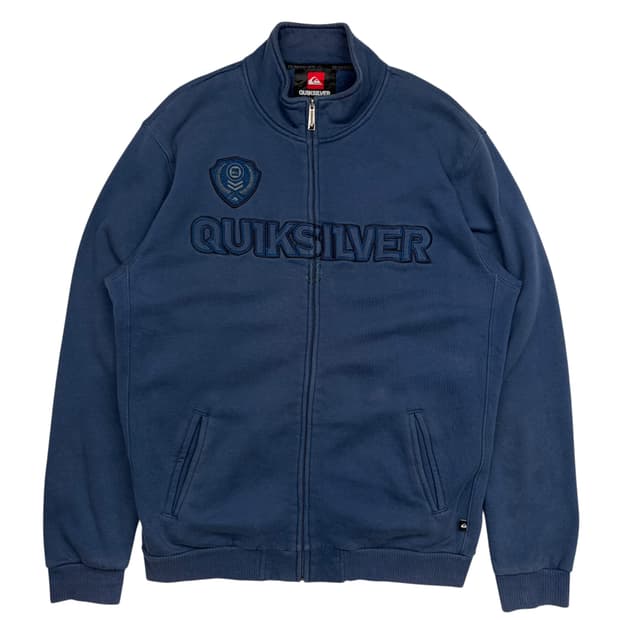 퀵실버 올드스쿨 블루 네이비 아치로고 플리스 자켓 XL